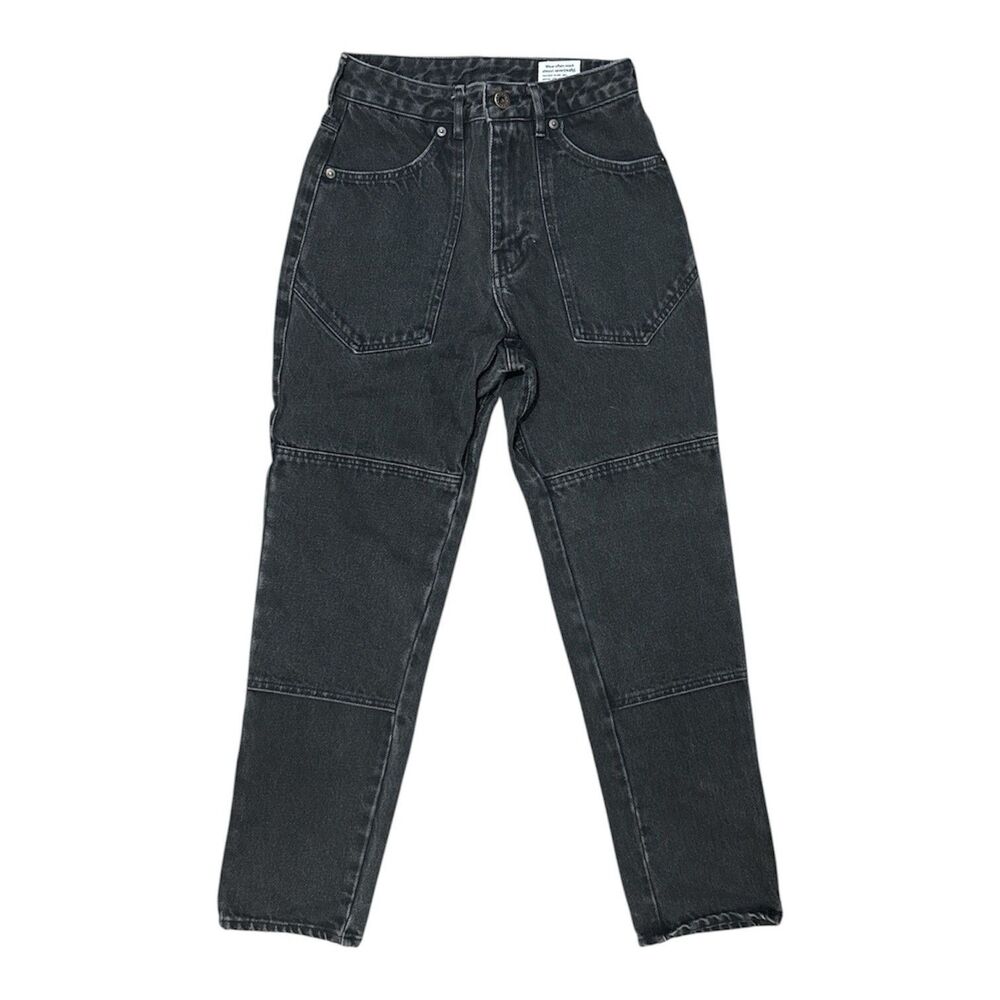 GAMINE Madame X Dungaree Jeans 27 High Rise selvedge Denim Utility Workwear